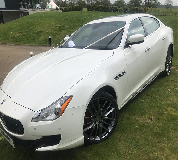 White Maserati in Cardiff
